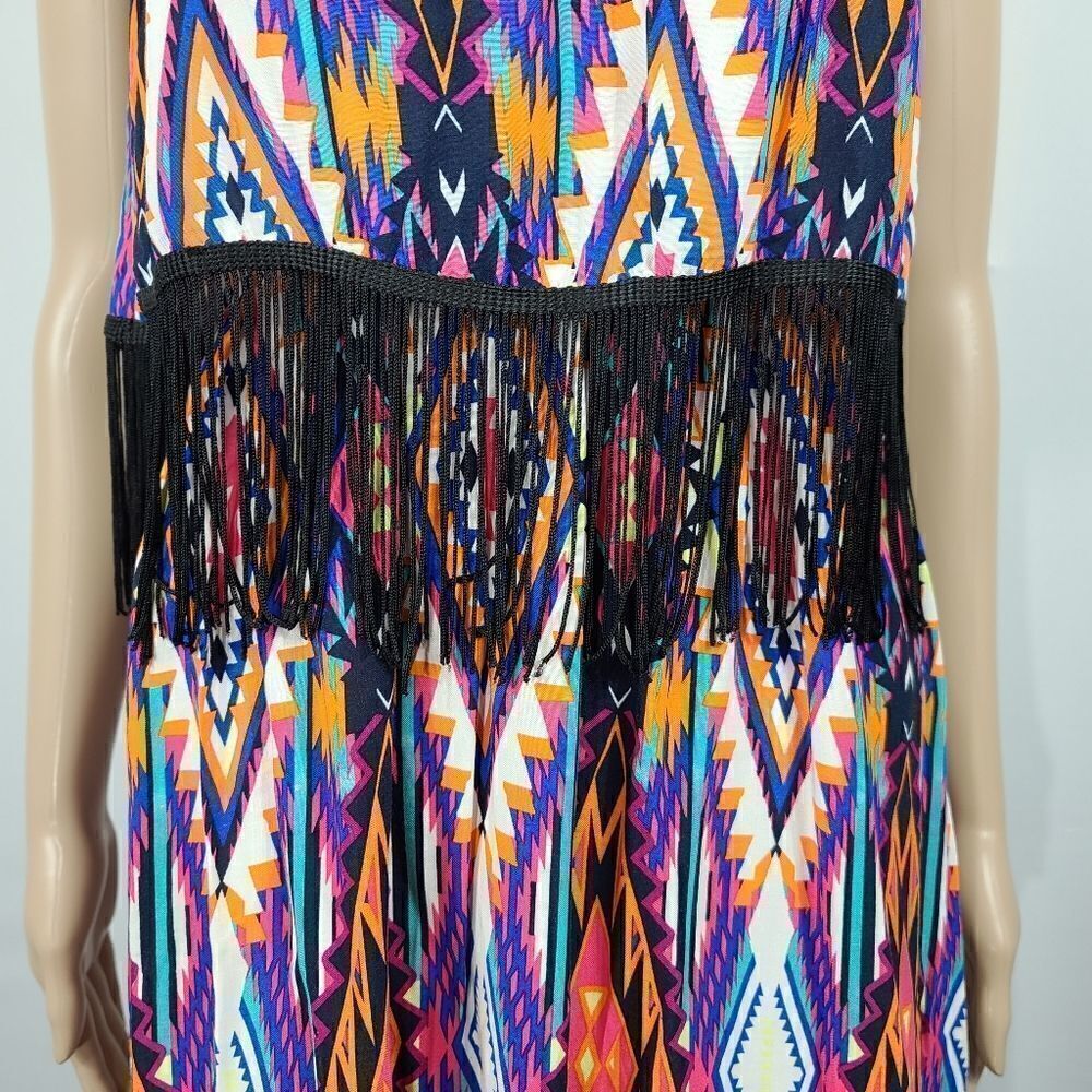 Justify Multi Color Fringed Maxi Dress - Picture 11 of 11